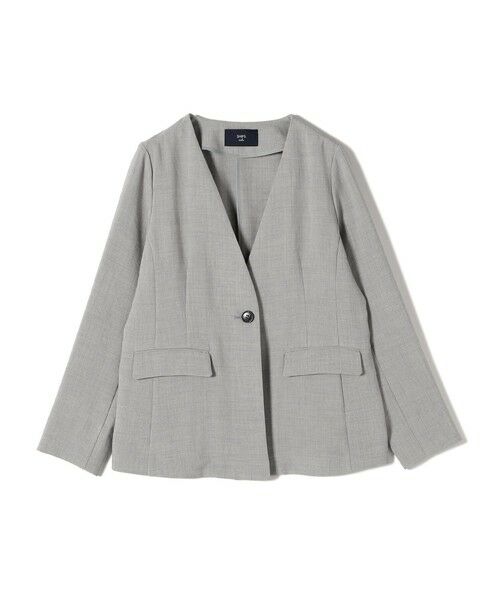 SHIPS / シップス ノーカラージャケット | SHIPS Colors:〈手洗い可能〉リネンライク 1B ジャケット | 詳細2