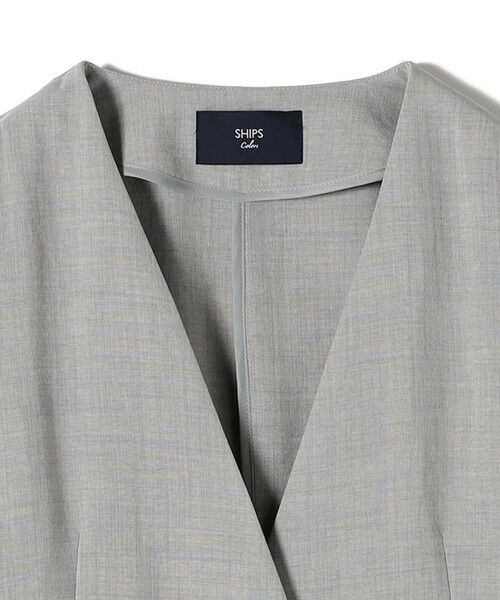 SHIPS / シップス ノーカラージャケット | SHIPS Colors:〈手洗い可能〉リネンライク 1B ジャケット | 詳細6
