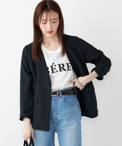 SHIPS / シップス ノーカラージャケット | SHIPS Colors:〈手洗い可能〉リネンライク 1B ジャケット | 詳細25