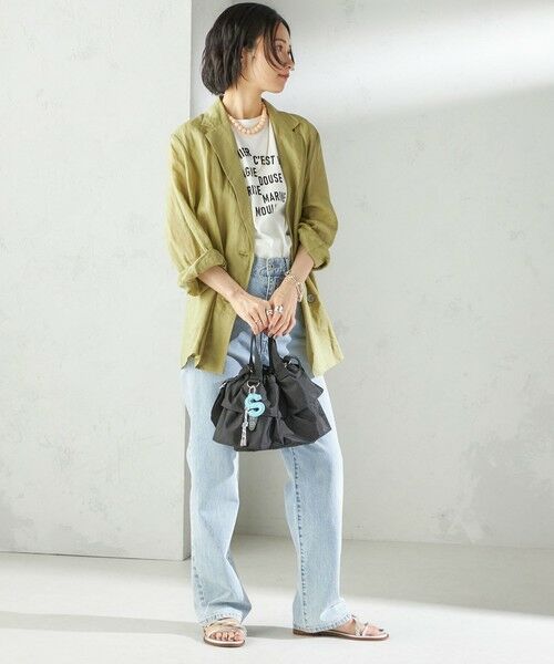 WEB限定】チャーム 付き フリル 巾着 ショルダー （ショルダー