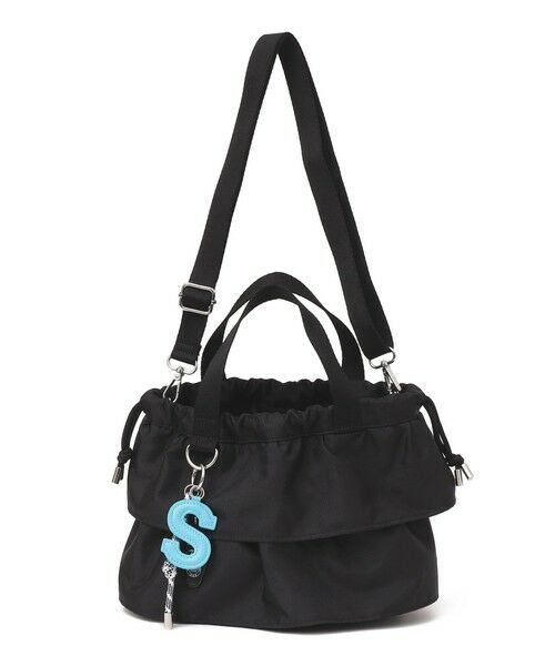 WEB限定】チャーム 付き フリル 巾着 ショルダー （ショルダー