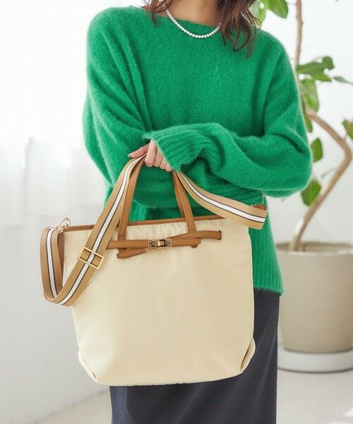 SHIPS / シップス トートバッグ | 《一部追加予約》【WEB限定】ライン テープ ショルダー付き A4 トート | 詳細1