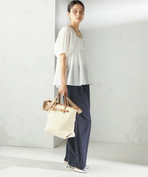 SHIPS / シップス トートバッグ | 《一部追加予約》【WEB限定】ライン テープ ショルダー付き A4 トート | 詳細11