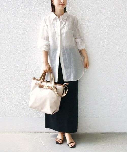 SHIPS / シップス トートバッグ | 《一部追加予約》【WEB限定】ライン テープ ショルダー付き A4 トート | 詳細13