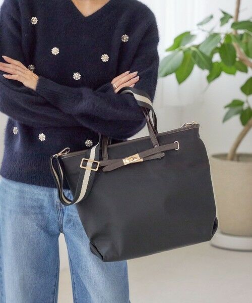 SHIPS / シップス トートバッグ | 《一部追加予約》【WEB限定】ライン テープ ショルダー付き A4 トート | 詳細17