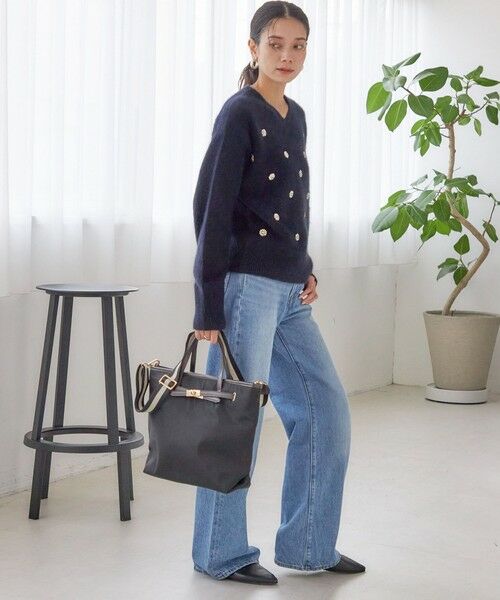 SHIPS / シップス トートバッグ | 《一部追加予約》【WEB限定】ライン テープ ショルダー付き A4 トート | 詳細20