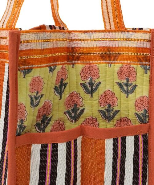 SHIPS / シップス トートバッグ | 《予約》Arawali:メッシュ × ブロック プリント バッグ | 詳細8