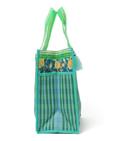 SHIPS / シップス トートバッグ | 《予約》Arawali:メッシュ × ブロック プリント バッグ | 詳細14