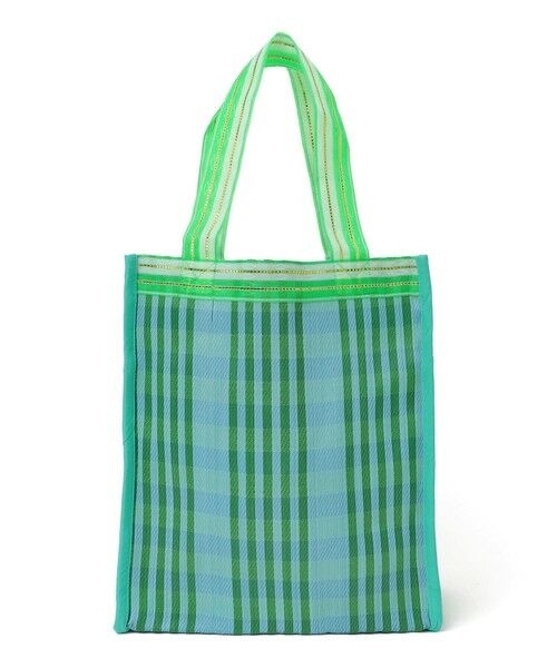 SHIPS / シップス トートバッグ | 《予約》Arawali:メッシュ × ブロック プリント バッグ | 詳細15