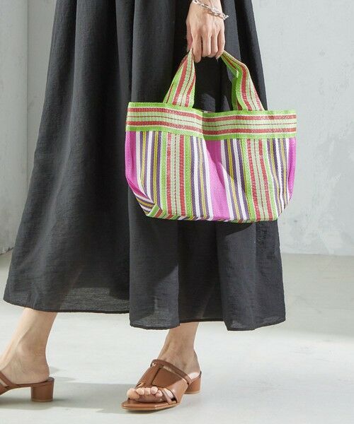 SHIPS for women/シップスウィメン 《予約》Arawali:ストライプ ミニ トート バッグ ピンク系 ONE SIZE SHIPS for women/シップスウィメン 《予約》Arawali:ストライプ ミニ トート バッグ ピンク系 ONE SIZE