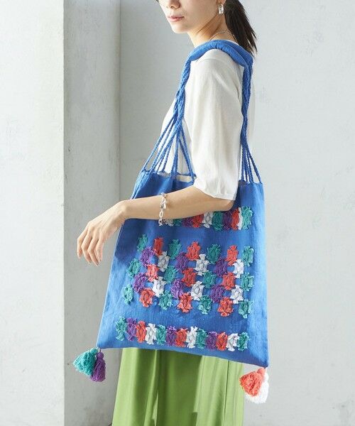 SHIPS for women/シップスウィメン 《予約》RAMESHWARI: ドビー ハンモック バッグ ライトブルー ONE SIZE SHIPS for women/シップスウィメン 《予約》RAMESHWARI: ドビー ハンモック バッグ ライトブルー ONE SIZE