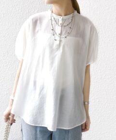 SHIPS / シップス シャツ・ブラウス | 〈手洗い可能〉袖 ギャザー ドルマン ブラウス