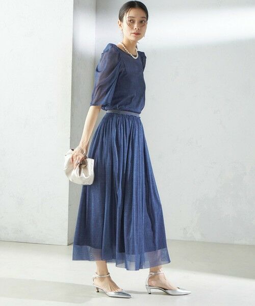 SHIPS / シップス シャツ・ブラウス | troisiemeCHACO:〈手洗い可能〉デニム プリント チュール ブラウス | 詳細18