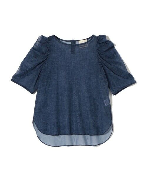 SHIPS / シップス シャツ・ブラウス | troisiemeCHACO:〈手洗い可能〉デニム プリント チュール ブラウス | 詳細25