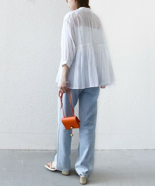 SHIPS / シップス シャツ・ブラウス | 〈手洗い可能〉コットン オーガンジー 刺繍 ギャザー ブラウス | 詳細2