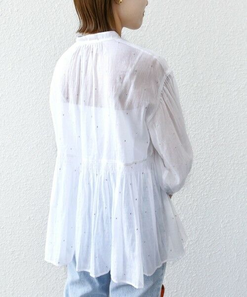 SHIPS / シップス シャツ・ブラウス | 〈手洗い可能〉コットン オーガンジー 刺繍 ギャザー ブラウス | 詳細7
