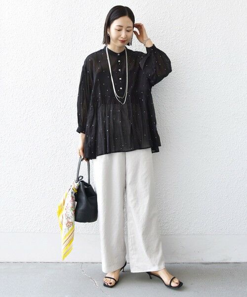 SHIPS / シップス シャツ・ブラウス | 〈手洗い可能〉コットン オーガンジー 刺繍 ギャザー ブラウス | 詳細17