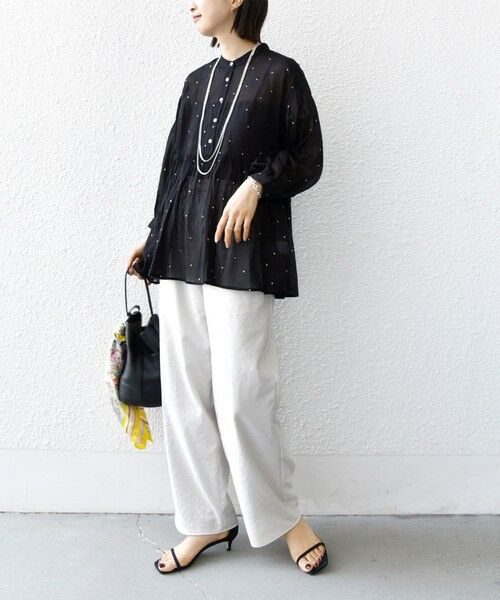 SHIPS / シップス シャツ・ブラウス | 〈手洗い可能〉コットン オーガンジー 刺繍 ギャザー ブラウス | 詳細18