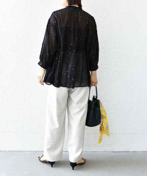 SHIPS / シップス シャツ・ブラウス | 〈手洗い可能〉コットン オーガンジー 刺繍 ギャザー ブラウス | 詳細19