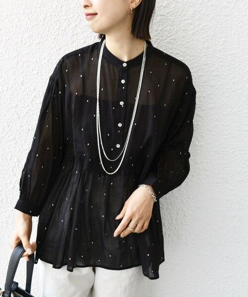 SHIPS / シップス シャツ・ブラウス | 〈手洗い可能〉コットン オーガンジー 刺繍 ギャザー ブラウス | 詳細21