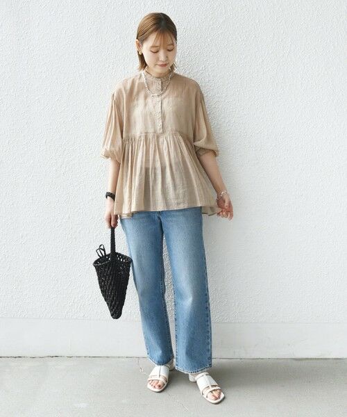 SHIPS / シップス シャツ・ブラウス | 〈手洗い可能〉コットン オーガンジー 刺繍 ギャザー ブラウス | 詳細27