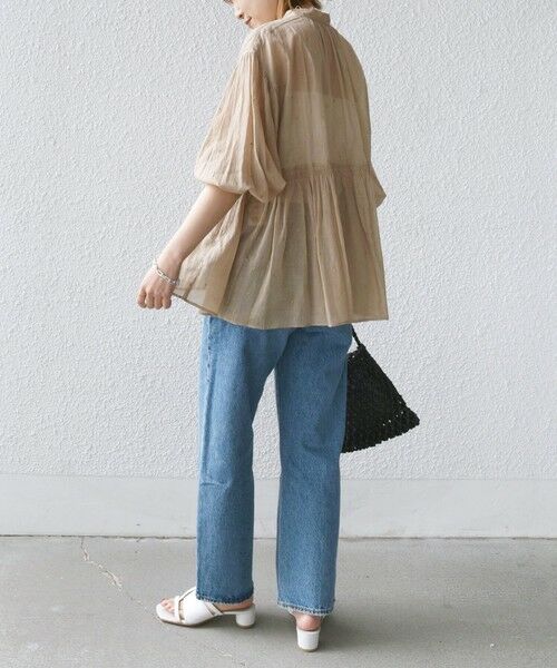 SHIPS / シップス シャツ・ブラウス | 〈手洗い可能〉コットン オーガンジー 刺繍 ギャザー ブラウス | 詳細29