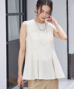 SHIPS / シップス シャツ・ブラウス | 〈手洗い可能〉カラミ ペプラム ノースリーブ ブラウス