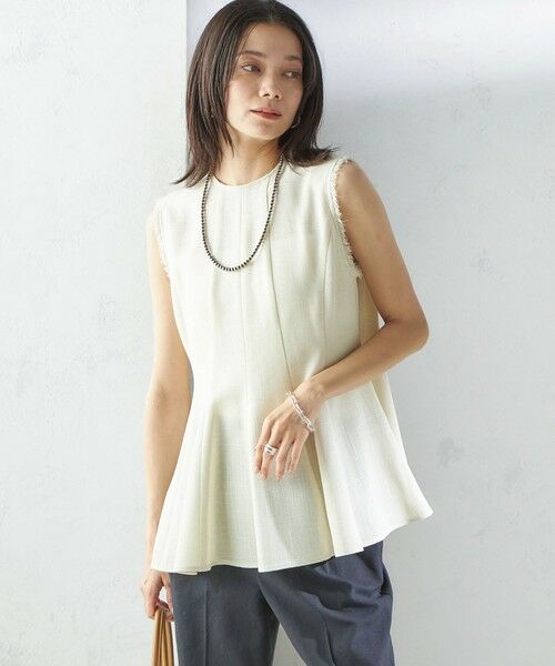 未使用シップスSHIPSシルクペプラムノースリーブブラウス袖なしブラック絹黒高級 未使用シップスSHIPSシルクペプラムノースリーブブラウス袖なし
