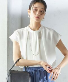 SHIPS / シップス シャツ・ブラウス | 〈手洗い可能〉タック タイ フレンチ スリーブ ブラウス