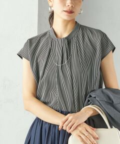 SHIPS / シップス シャツ・ブラウス | 〈手洗い可能〉タック タイ フレンチ スリーブ ブラウス