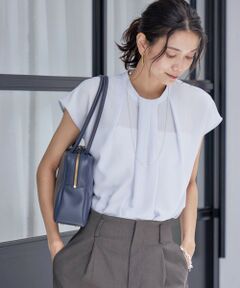 SHIPS / シップス シャツ・ブラウス | 〈手洗い可能〉タック タイ フレンチ スリーブ ブラウス