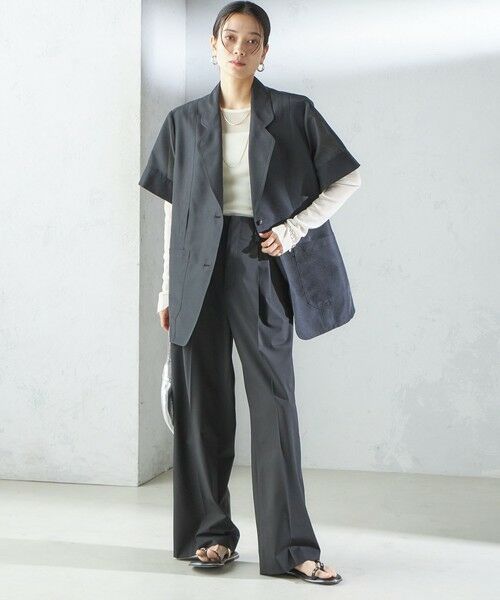 SHIPS / シップス Tシャツ | 〈手洗い可能〉ストレッチ チュール ロング スリーブ TEE | 詳細14