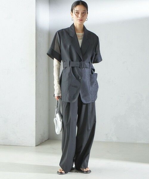 SHIPS / シップス Tシャツ | 〈手洗い可能〉ストレッチ チュール ロング スリーブ TEE | 詳細16