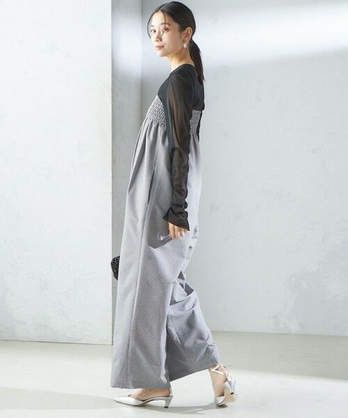 SHIPS / シップス Tシャツ | 〈手洗い可能〉ストレッチ チュール ロング スリーブ TEE | 詳細25