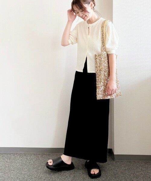 SHIPS / シップス カーディガン・ボレロ | 【WEB限定】〈手洗い可能〉バンピー シャーリング 5分袖 カーディガン | 詳細13