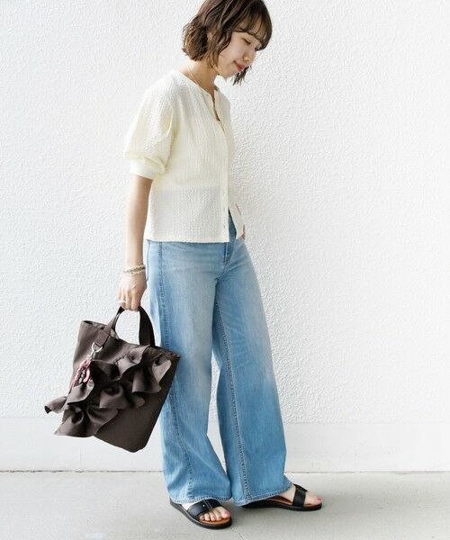 SHIPS / シップス カーディガン・ボレロ | 【WEB限定】〈手洗い可能〉バンピー シャーリング 5分袖 カーディガン | 詳細3