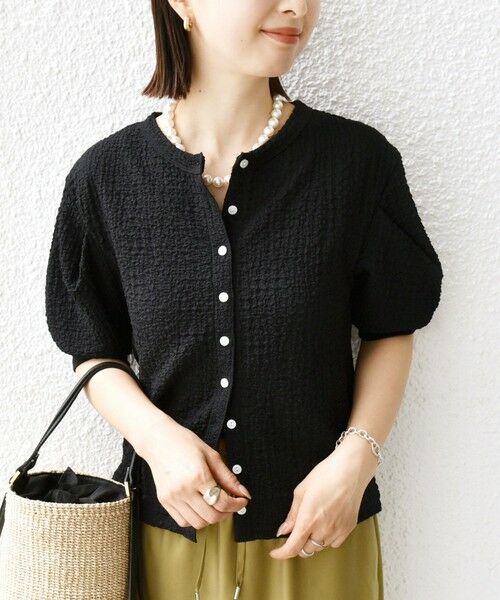 SHIPS / シップス カーディガン・ボレロ | 【WEB限定】〈手洗い可能〉バンピー シャーリング 5分袖 カーディガン | 詳細21