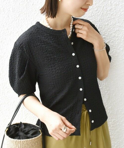 SHIPS / シップス カーディガン・ボレロ | 【WEB限定】〈手洗い可能〉バンピー シャーリング 5分袖 カーディガン | 詳細24