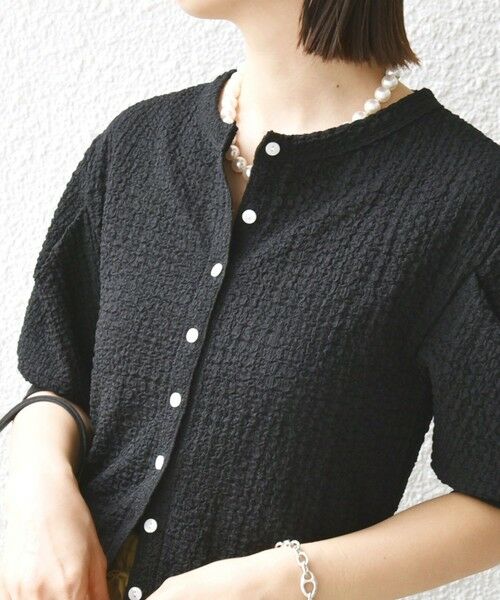 SHIPS / シップス カーディガン・ボレロ | 【WEB限定】〈手洗い可能〉バンピー シャーリング 5分袖 カーディガン | 詳細25