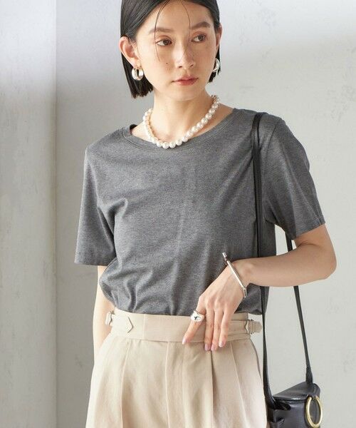 SHIPS for women/シップスウィメン 《予約》ギザコットン ベーシック TEE ダークグレー ONE SIZE SHIPS for women/シップスウィメン 《予約》ギザコットン ベーシック TEE ダークグレー ONE SIZE
