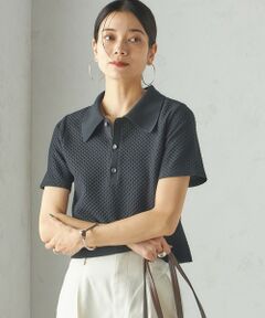 SHIPS / シップス ポロシャツ | 小泉里子コラボ:シャーリング ジャカード ポロ