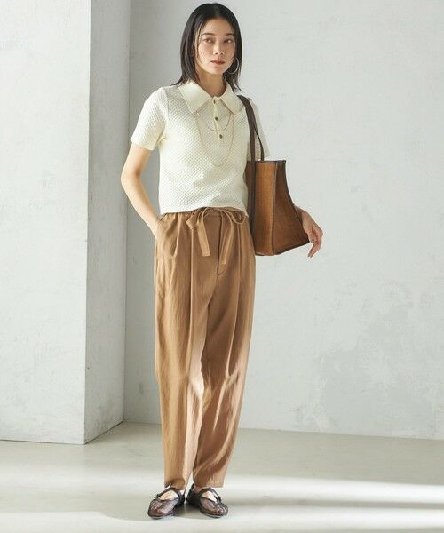 SHIPS / シップス ポロシャツ | 小泉里子コラボ:シャーリング ジャカード ポロ | 詳細6