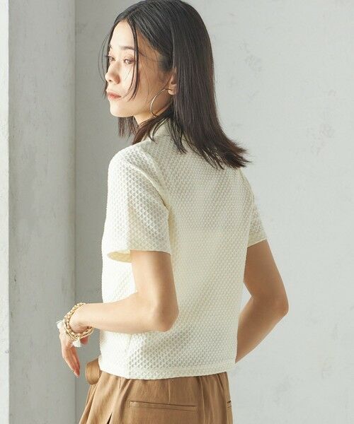 SHIPS / シップス ポロシャツ | 小泉里子コラボ:シャーリング ジャカード ポロ | 詳細9