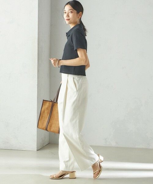 SHIPS / シップス ポロシャツ | 小泉里子コラボ:シャーリング ジャカード ポロ | 詳細19