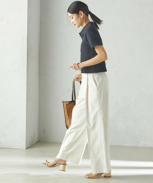 SHIPS / シップス ポロシャツ | 小泉里子コラボ:シャーリング ジャカード ポロ | 詳細20