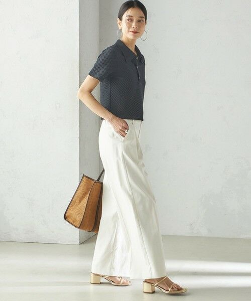 SHIPS / シップス ポロシャツ | 小泉里子コラボ:シャーリング ジャカード ポロ | 詳細22