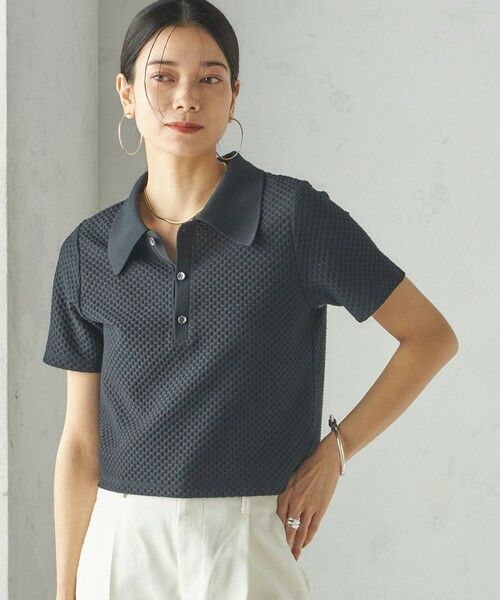 SHIPS / シップス ポロシャツ | 小泉里子コラボ:シャーリング ジャカード ポロ | 詳細24