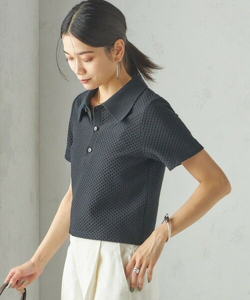 SHIPS / シップス ポロシャツ | 小泉里子コラボ:シャーリング ジャカード ポロ | 詳細26
