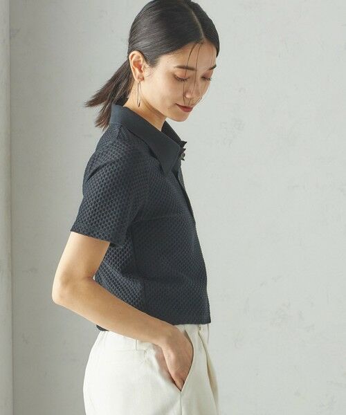 SHIPS / シップス ポロシャツ | 小泉里子コラボ:シャーリング ジャカード ポロ | 詳細28