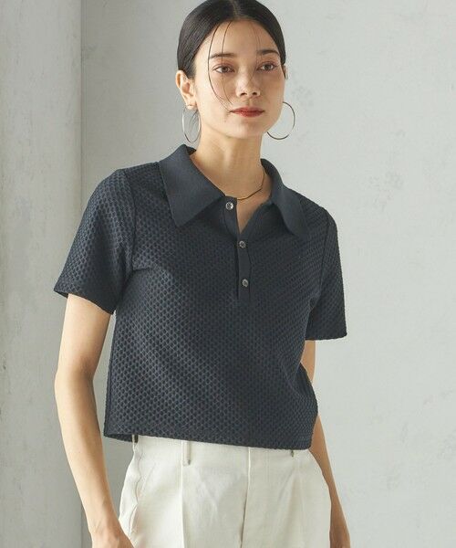 SHIPS / シップス ポロシャツ | 小泉里子コラボ:シャーリング ジャカード ポロ | 詳細29